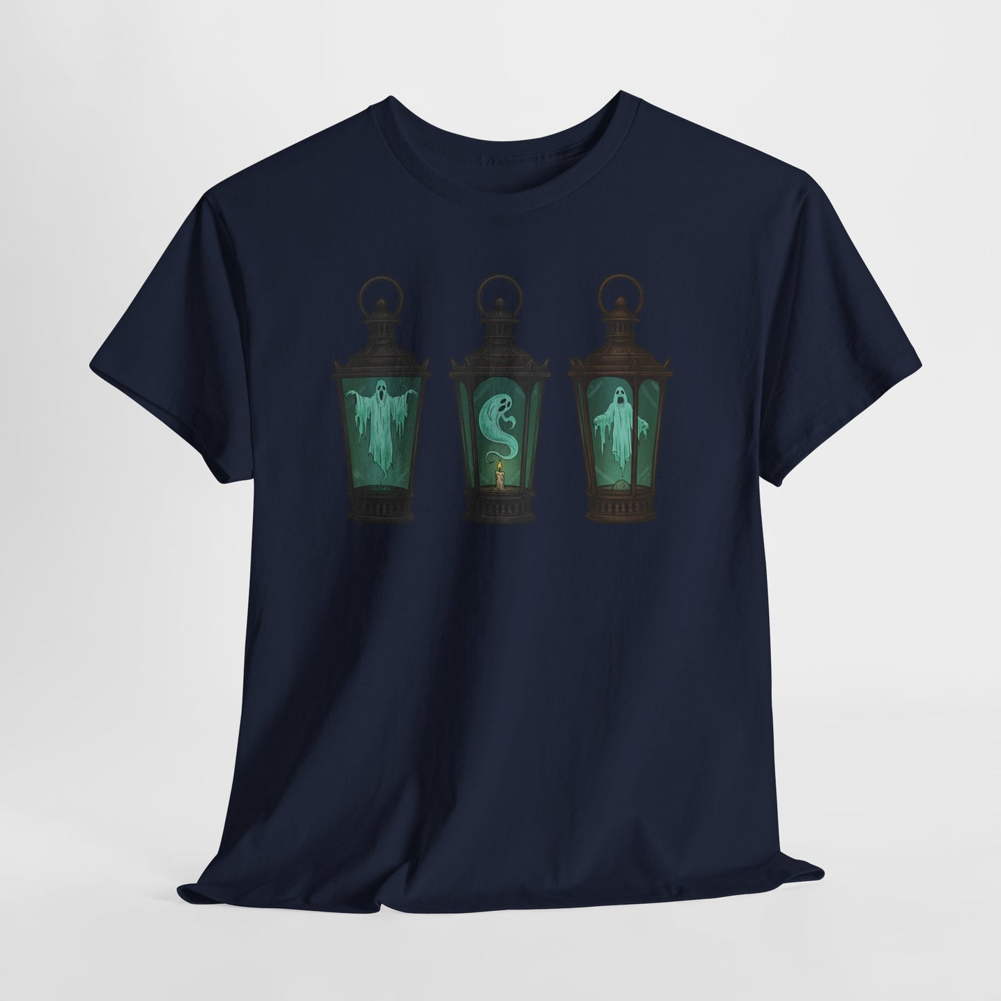 Spectral Lanterns T Shirt Ghost Lantern Graphic Tee Halloween Shirt Spooky Gothic Art Ghostlight Shirt Haunted Candle Unisex Tee