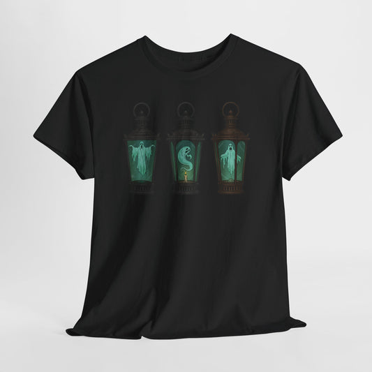 Spectral Lanterns T Shirt Ghost Lantern Graphic Tee Halloween Shirt Spooky Gothic Art Ghostlight Shirt Haunted Candle Unisex Tee