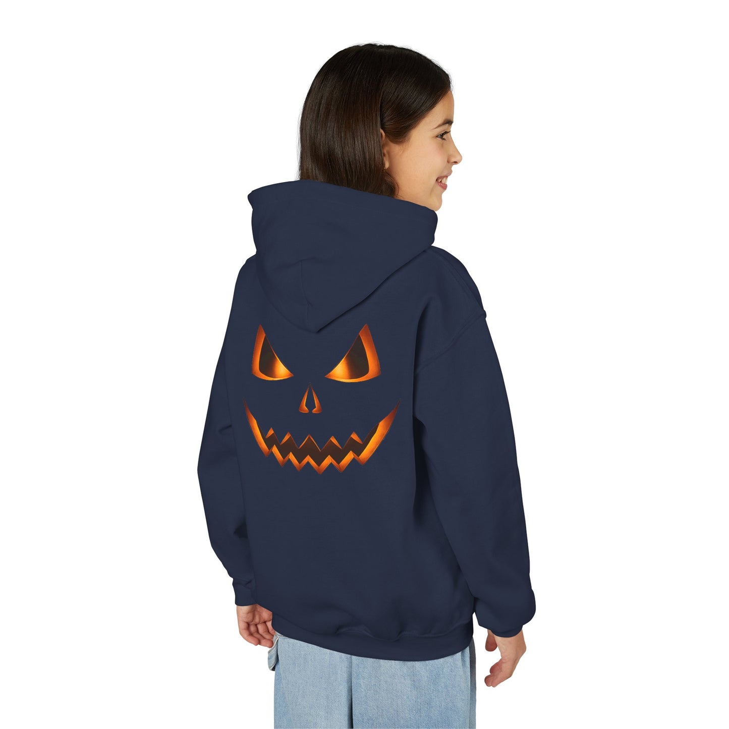 GlowJack Glowing Pumpkin Hoodie, Halloween Youth | Glowing Pumpkin | Spooky Kids Costume Fall Fashion, Trick or Treat, Cozy Halloween Gift