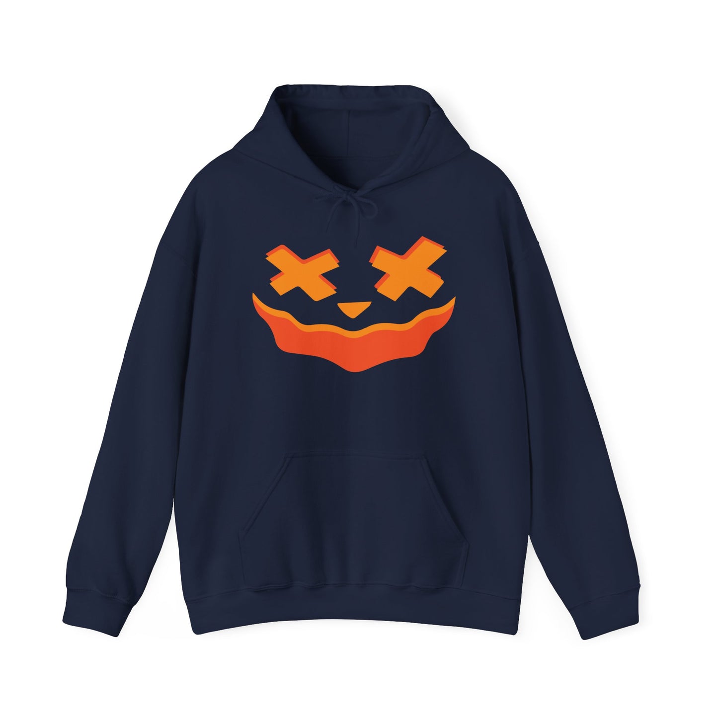 Crosseye Creepy Doll Hoodie, Gildan 18500 Unisex Halloween Sweatshirt, Haunted Vintage Doll Pullover for Spooky Season
