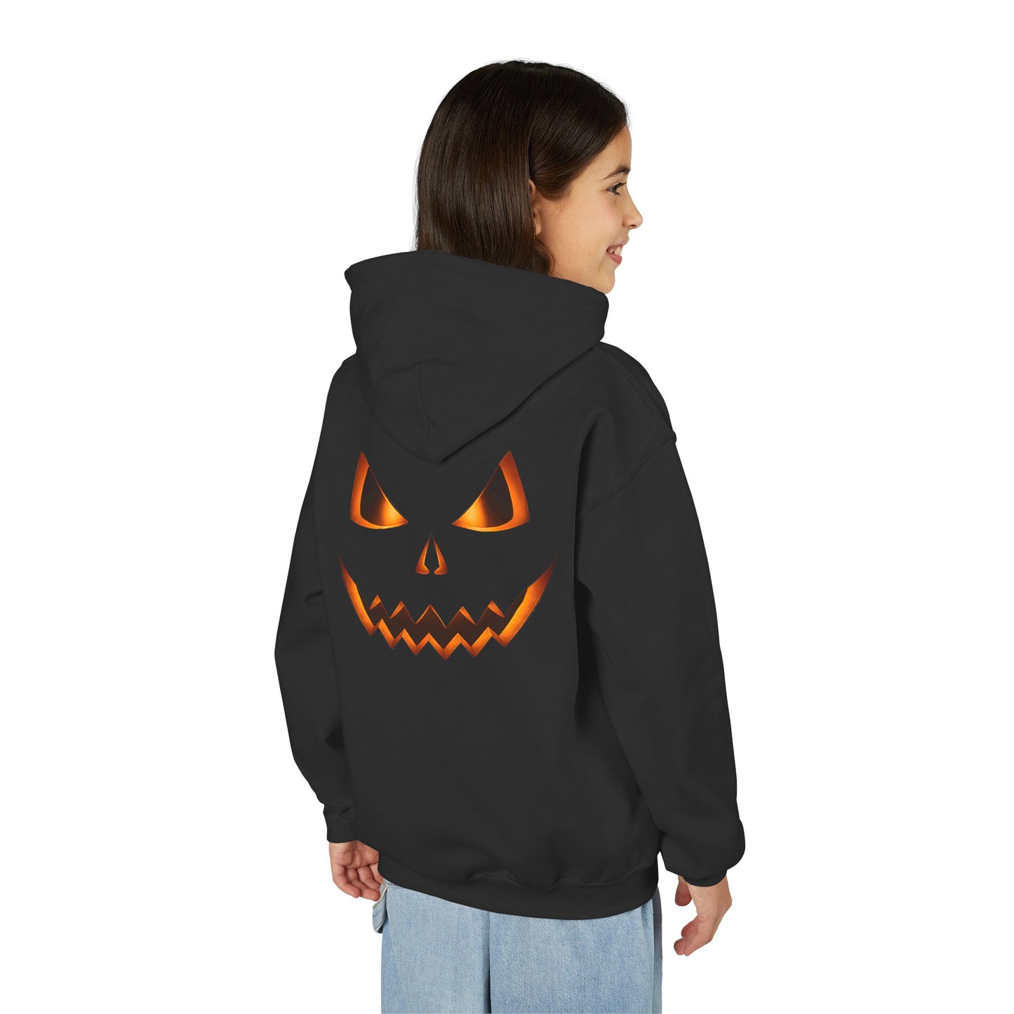 GlowJack Glowing Pumpkin Hoodie, Halloween Youth | Glowing Pumpkin | Spooky Kids Costume Fall Fashion, Trick or Treat, Cozy Halloween Gift