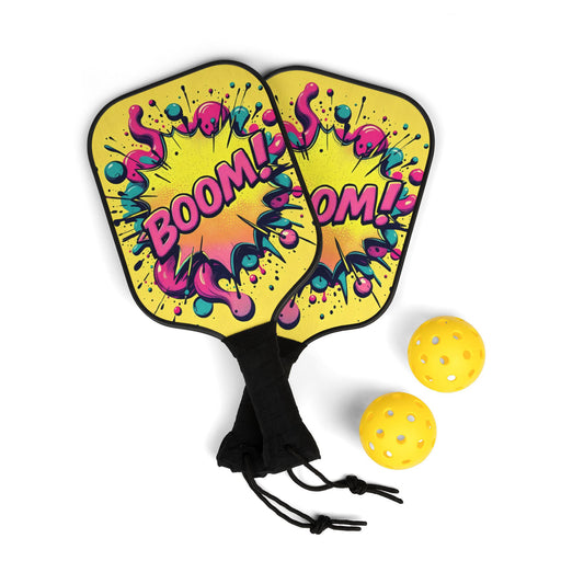 BOOM! Comic Explosion Pickleball Paddle, Vibrant Power Play Design