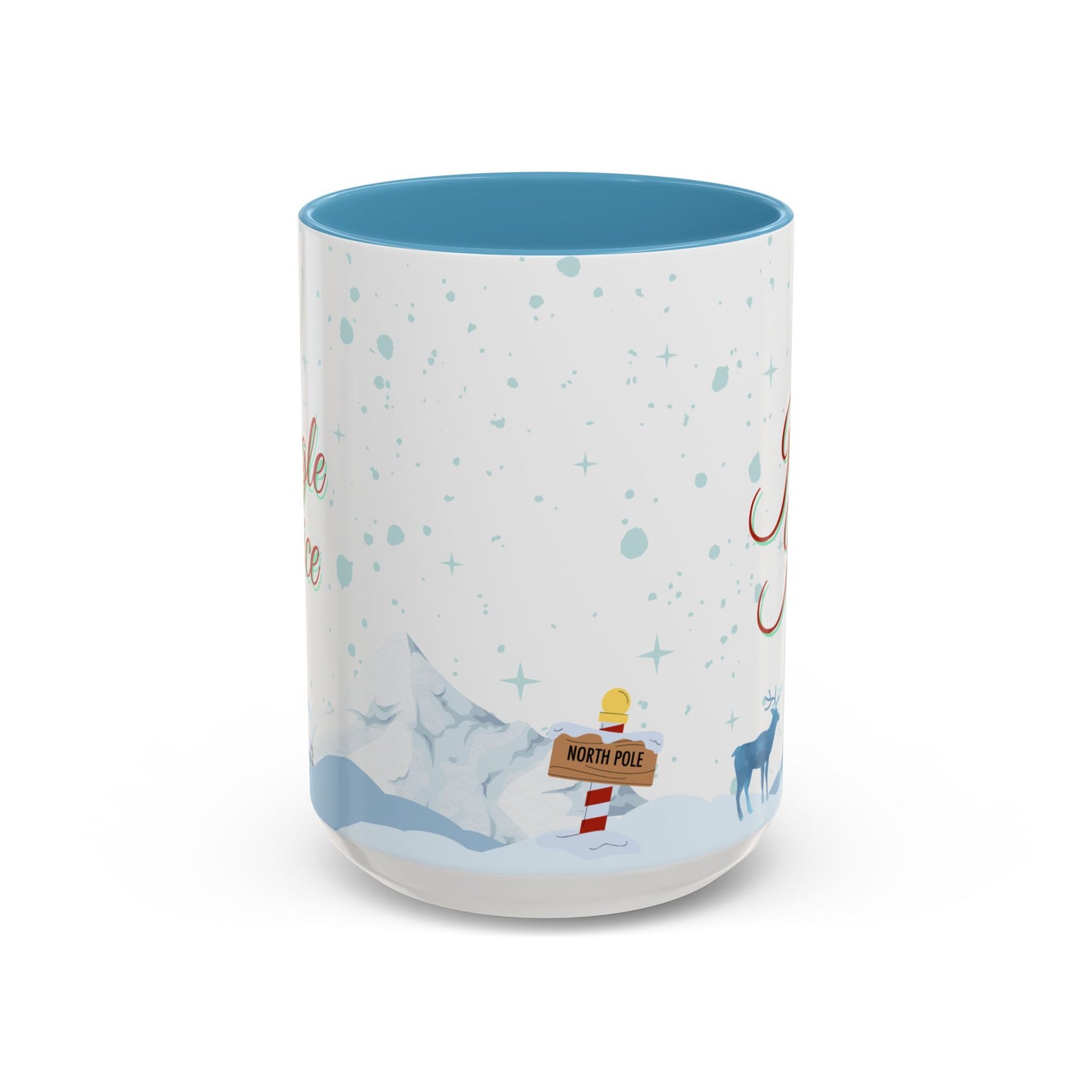Jingle Juice Holiday Mug Funny Christmas Coffee Cup with Snowman and Winter Scene