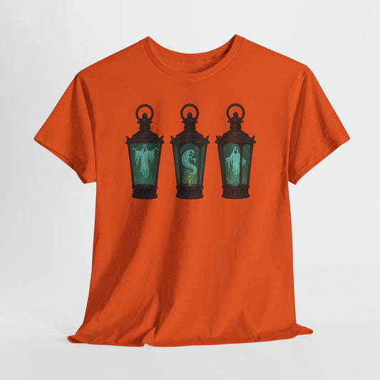 Spectral Lanterns T Shirt Ghost Lantern Graphic Tee Halloween Shirt Spooky Gothic Art Ghostlight Shirt Haunted Candle Unisex Tee