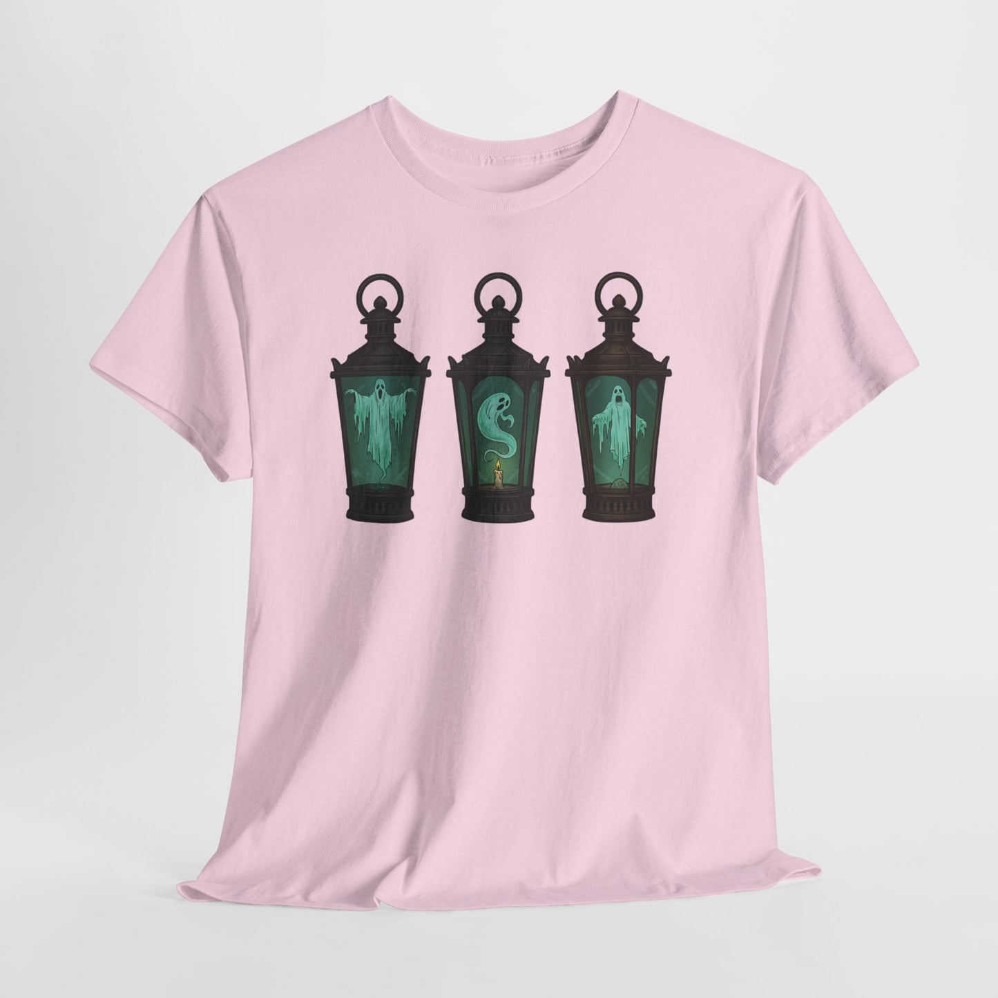 Spectral Lanterns T Shirt Ghost Lantern Graphic Tee Halloween Shirt Spooky Gothic Art Ghostlight Shirt Haunted Candle Unisex Tee