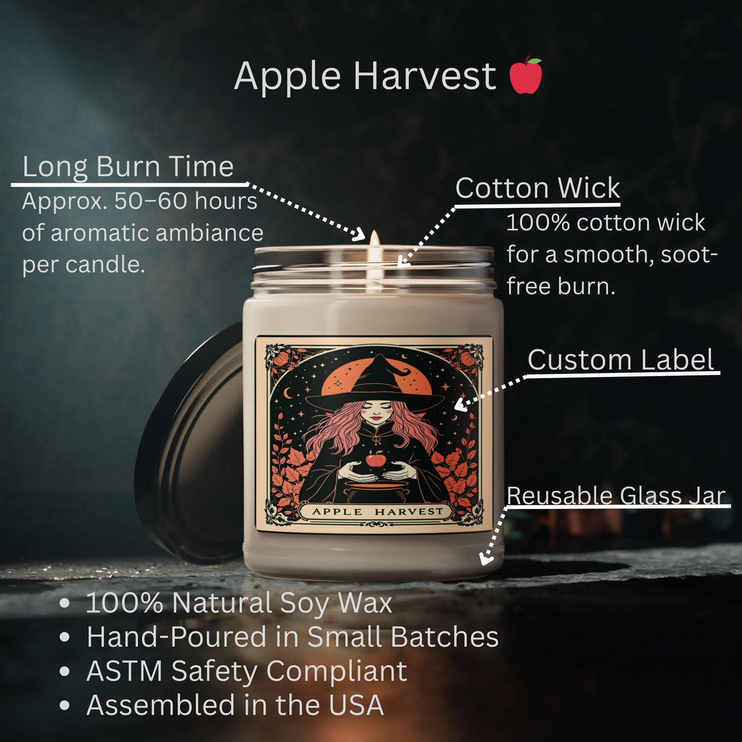 Apple Harvest Candle, Enchanted Orchard Edition, Aromatic Candle