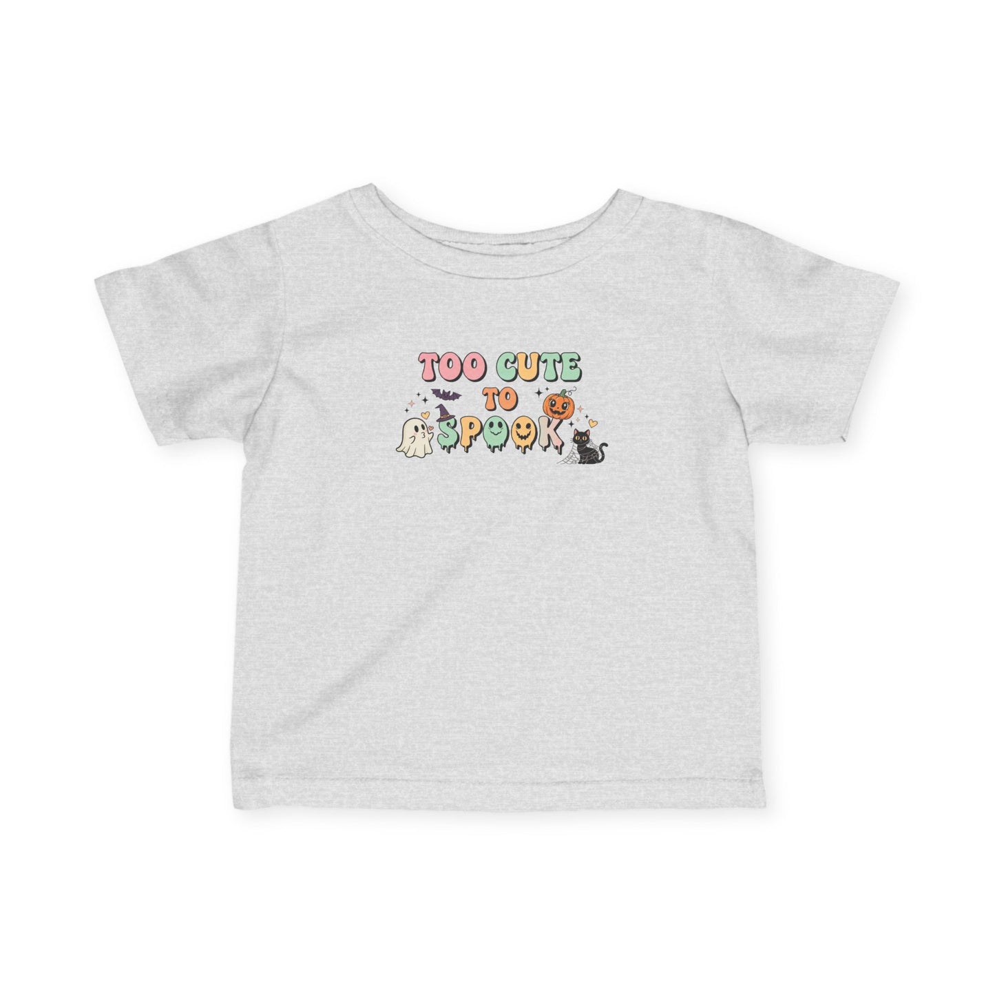 Infant Fine Jersey Tee - "Too Cute to Spook" Unisex Baby Shirt, Cute Baby Clothes, Toddler T-Shirt, Baby Shower Gift, Newborn Outfit
