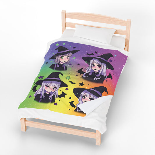 Whimsical Witch, Witchy Vibes Blanket – Anime Familiar Edition
