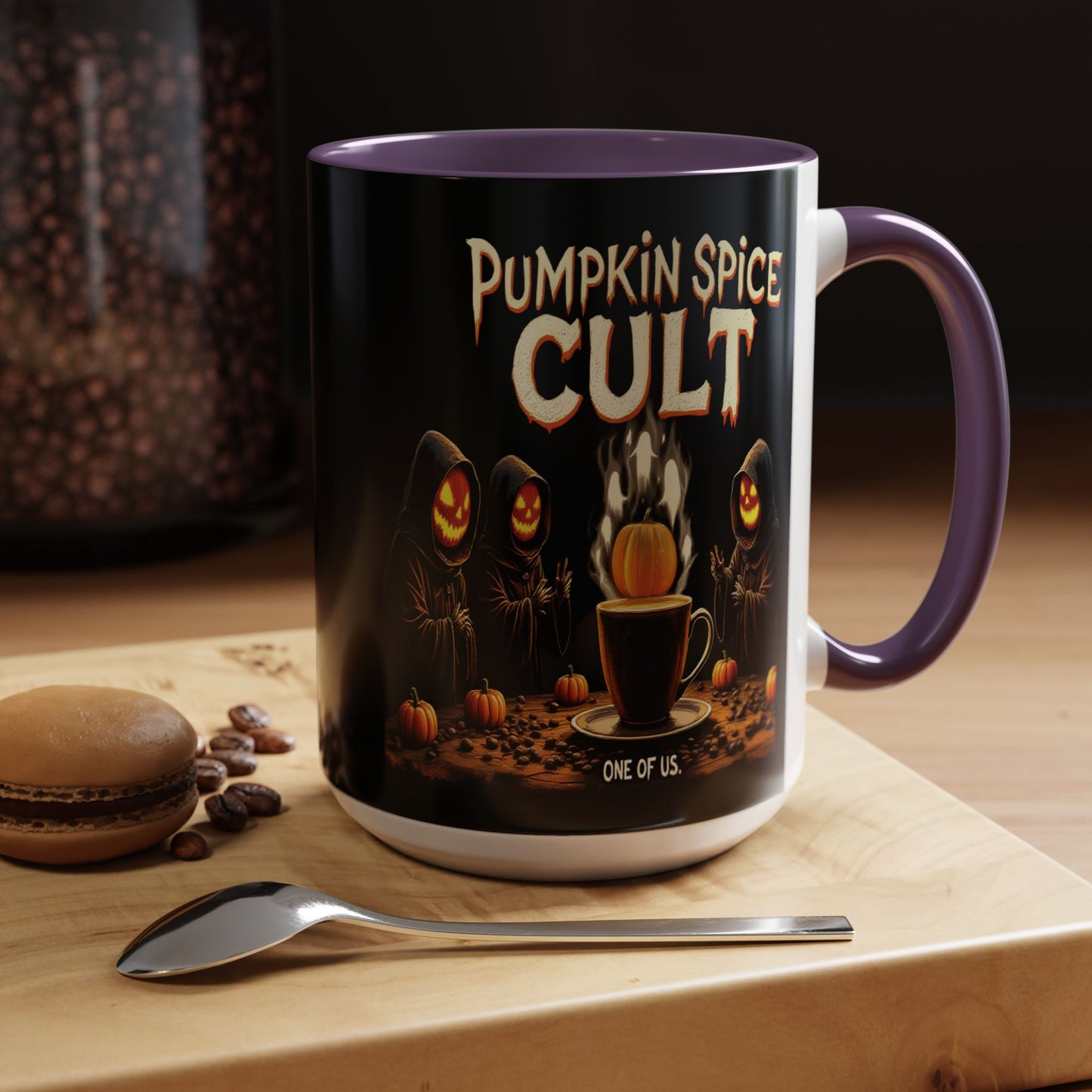 Pumpkin Spice Cult Mug, Halloween Coffee Cup with Spooky Fall Vibes