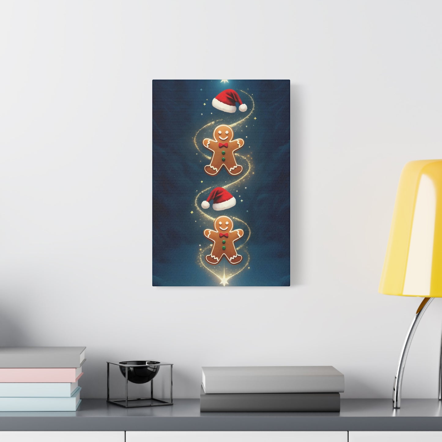 Gingerbread Glow: Enchanted Holiday Canvas