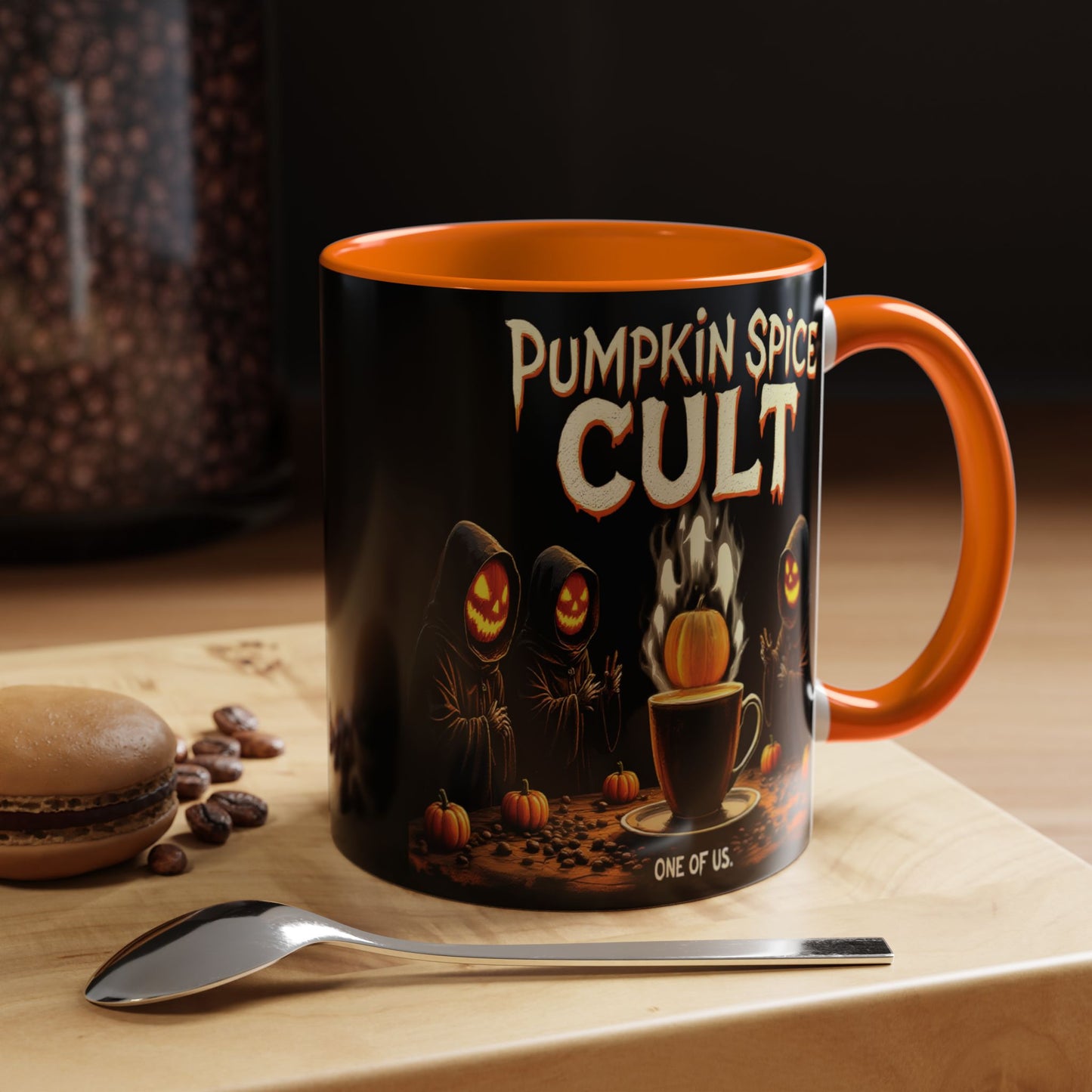 Pumpkin Spice Cult Mug, Halloween Coffee Cup with Spooky Fall Vibes