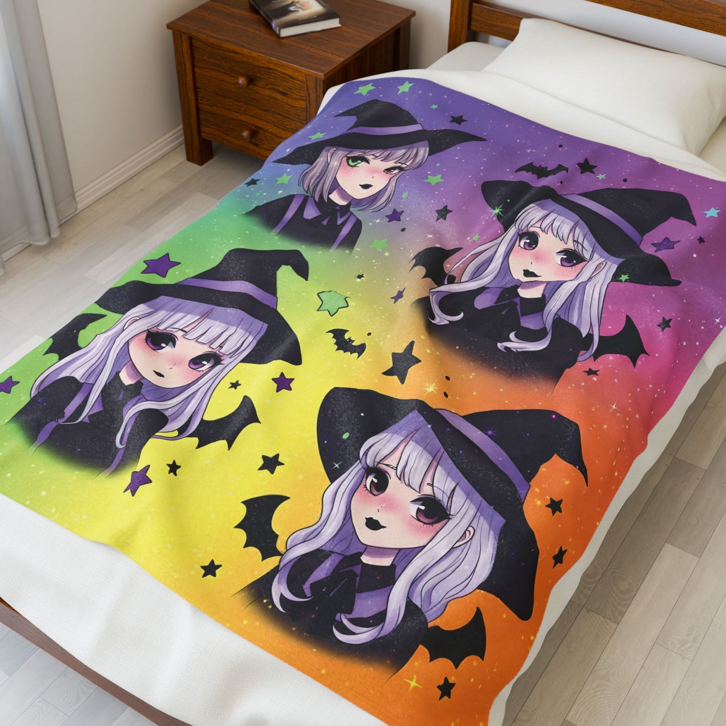 Whimsical Witch, Witchy Vibes Blanket – Anime Familiar Edition