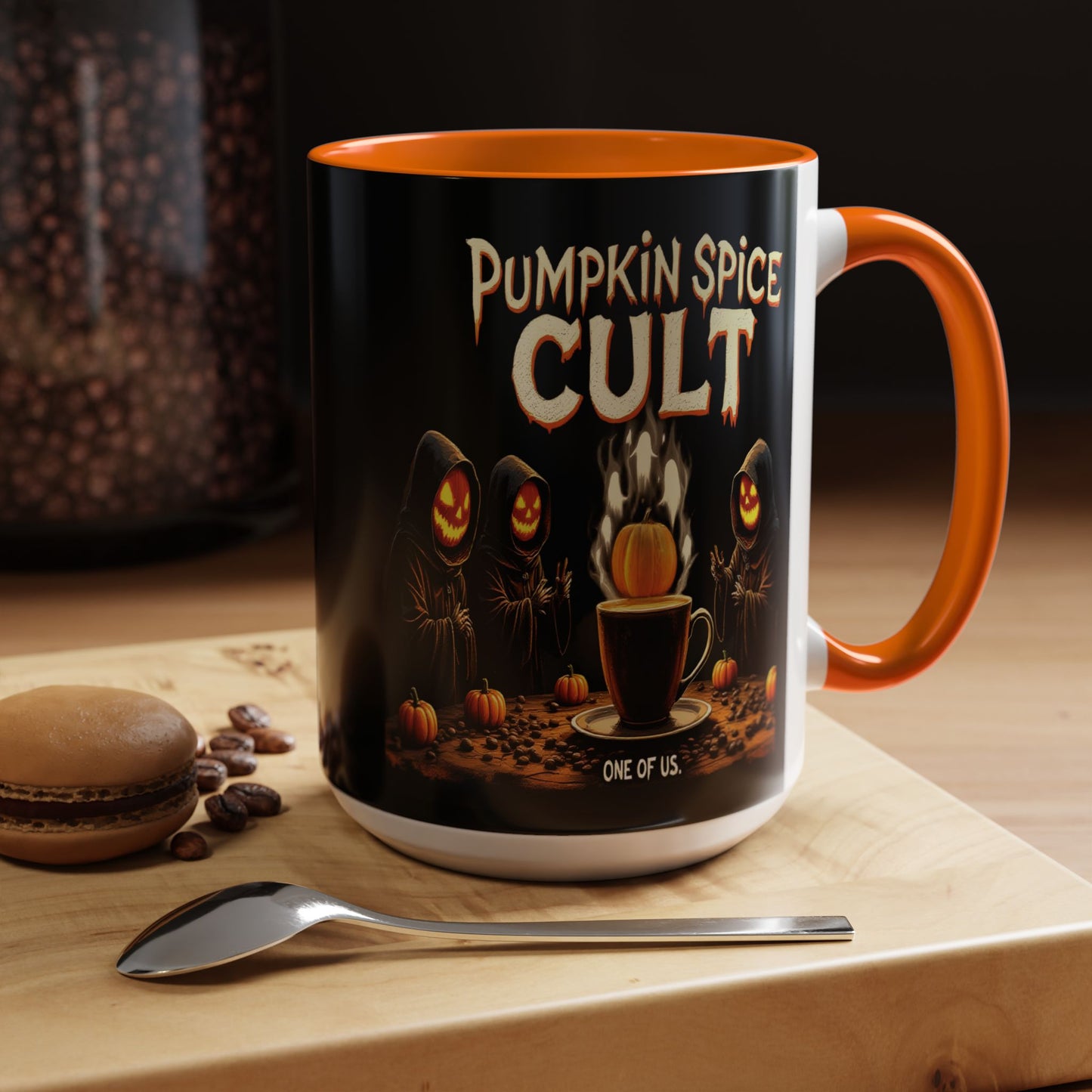 Pumpkin Spice Cult Mug, Halloween Coffee Cup with Spooky Fall Vibes