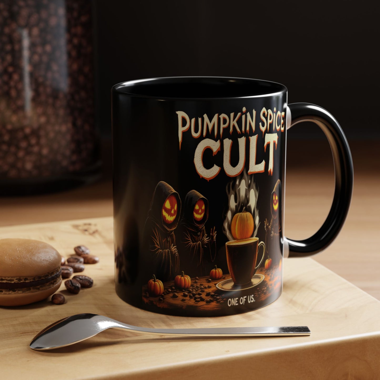 Pumpkin Spice Cult Mug, Halloween Coffee Cup with Spooky Fall Vibes