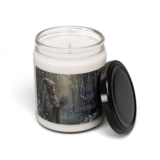 White Sage and Lavender Candle – Winter Familiar Edition
